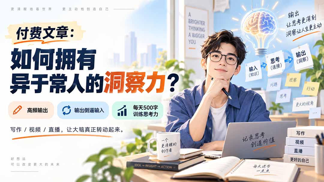 （20558期）付费文章：如何拥有异于常人的洞察力？瀚萌资源网-网赚网-网赚项目网-虚拟资源网-国学资源网-易学资源网-本站有全网最新网赚项目-易学课程资源-中医课程资源的在线下载网站！瀚萌资源网