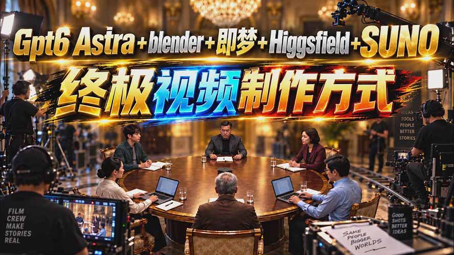 （20588期）GPT-6 Astra+Blender+即梦+Higgsfield+Suno=终极视频制作方式（无水印）瀚萌资源网-网赚网-网赚项目网-虚拟资源网-国学资源网-易学资源网-本站有全网最新网赚项目-易学课程资源-中医课程资源的在线下载网站！瀚萌资源网