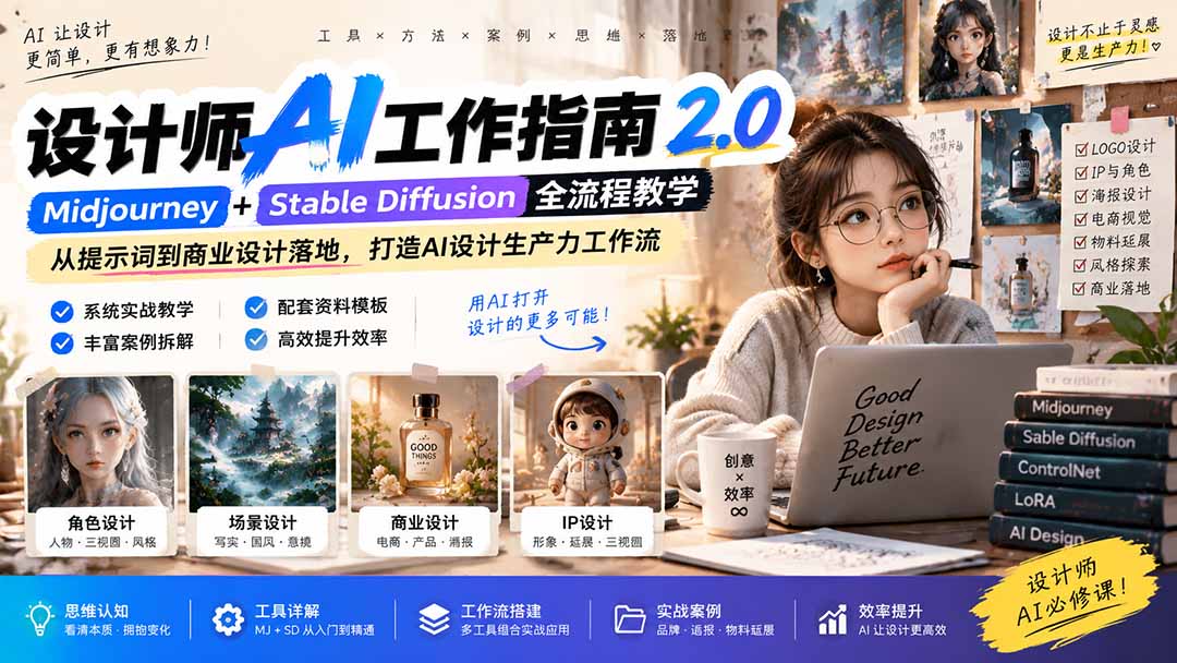（20562期）《设计师AI工作指南 2.0》-无水印课：从思维落地，解锁 AI 设计生产力瀚萌资源网-网赚网-网赚项目网-虚拟资源网-国学资源网-易学资源网-本站有全网最新网赚项目-易学课程资源-中医课程资源的在线下载网站！瀚萌资源网