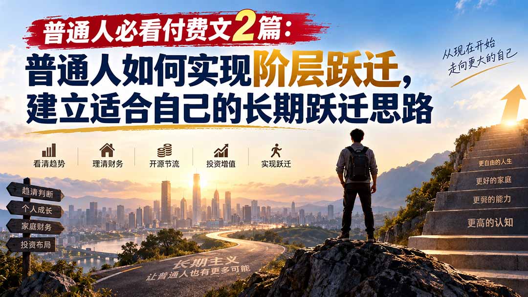 （20262期）普通人必看付费文2篇：普通人如何实现阶层跃迁，建立适合自己的长期跃迁思路瀚萌资源网-网赚网-网赚项目网-虚拟资源网-国学资源网-易学资源网-本站有全网最新网赚项目-易学课程资源-中医课程资源的在线下载网站！瀚萌资源网
