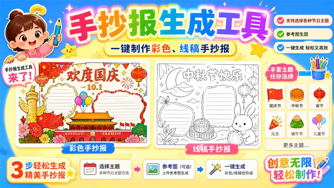 （20265期）手抄报批量生成工具来了，完全免费，告别豆包生图，这个高清无水印瀚萌资源网-网赚网-网赚项目网-虚拟资源网-国学资源网-易学资源网-本站有全网最新网赚项目-易学课程资源-中医课程资源的在线下载网站！瀚萌资源网