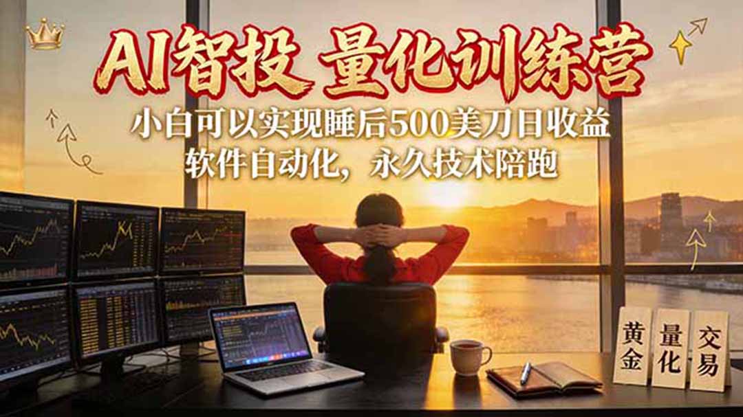 （20433期）AI智投EA量化训练营【第三期】，多策略智投+防爆技术+趋势分析 ，轻松上手，矩阵放大，长期稳定。瀚萌资源网-网赚网-网赚项目网-虚拟资源网-国学资源网-易学资源网-本站有全网最新网赚项目-易学课程资源-中医课程资源的在线下载网站！瀚萌资源网