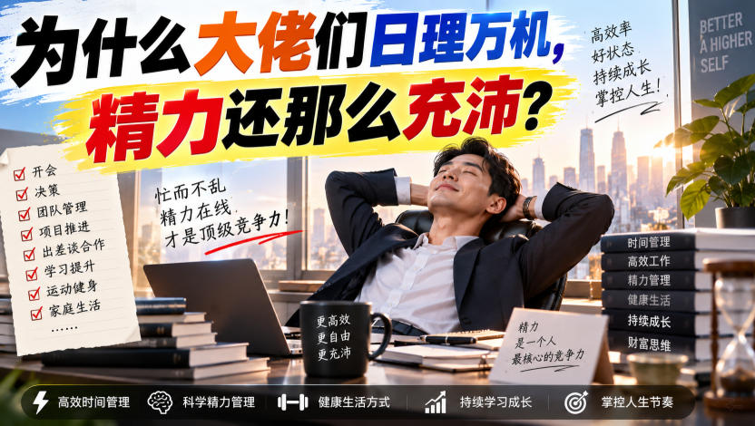 付费文章：为什么大佬们日理万机，精力还那么充沛？瀚萌资源网-网赚网-网赚项目网-虚拟资源网-国学资源网-易学资源网-本站有全网最新网赚项目-易学课程资源-中医课程资源的在线下载网站！瀚萌资源网