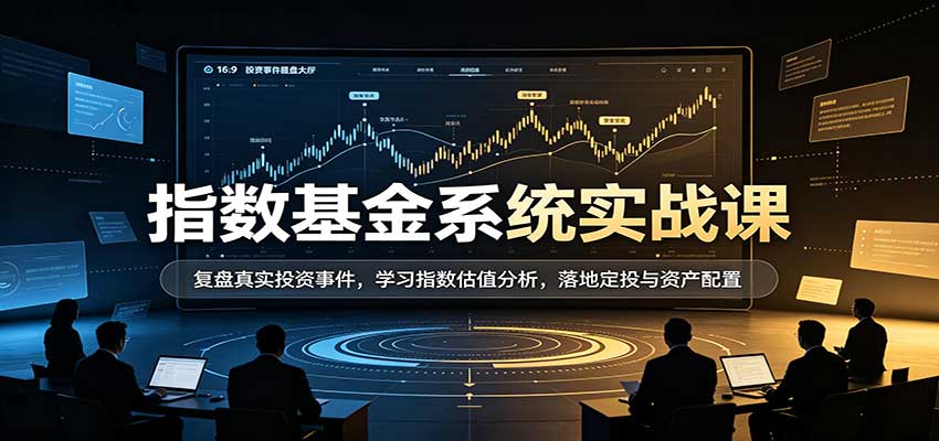指数基金系统实战课：复盘真实投资事件，学习指数估值分析，落地定投与资产配置瀚萌资源网-网赚网-网赚项目网-虚拟资源网-国学资源网-易学资源网-本站有全网最新网赚项目-易学课程资源-中医课程资源的在线下载网站！瀚萌资源网