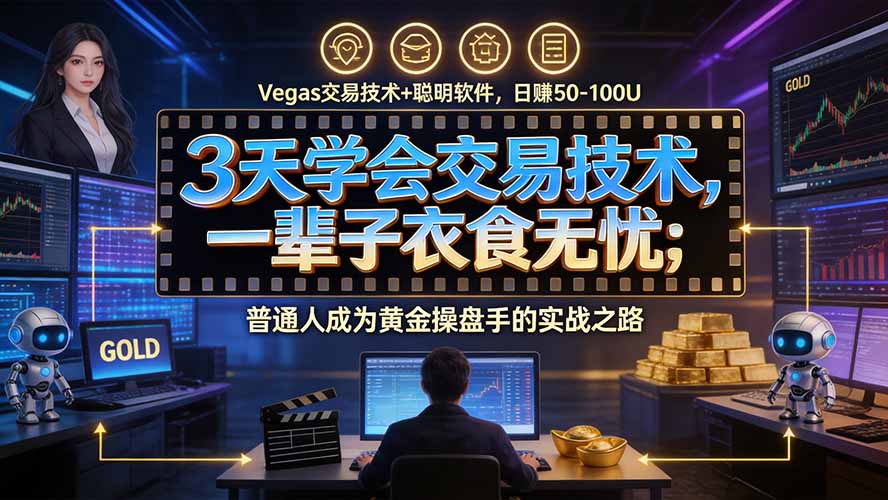 （20720期）3天学会做交易，普通人快速成为操盘手” Vegas交易系统+聪明软件 ， 日赚50-1000U， 长期稳定，小白轻松上手瀚萌资源网-网赚网-网赚项目网-虚拟资源网-国学资源网-易学资源网-本站有全网最新网赚项目-易学课程资源-中医课程资源的在线下载网站！瀚萌资源网