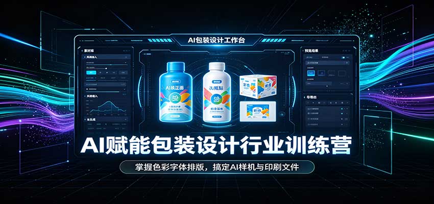 AI赋能包装设计行业训练营：掌握色彩字体排版，搞定AI样机与印刷文件瀚萌资源网-网赚网-网赚项目网-虚拟资源网-国学资源网-易学资源网-本站有全网最新网赚项目-易学课程资源-中医课程资源的在线下载网站！瀚萌资源网