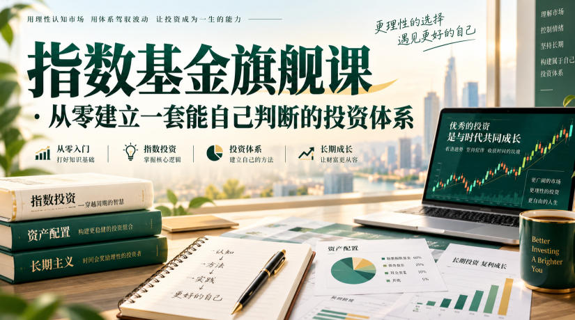 指数基金旗舰课·从零建立一套能自己判断的投zi体系瀚萌资源网-网赚网-网赚项目网-虚拟资源网-国学资源网-易学资源网-本站有全网最新网赚项目-易学课程资源-中医课程资源的在线下载网站！瀚萌资源网