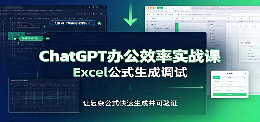 ChatGPT办公效率实战课：提示词技巧，Excel公式生成调试，文档编写教程瀚萌资源网-网赚网-网赚项目网-虚拟资源网-国学资源网-易学资源网-本站有全网最新网赚项目-易学课程资源-中医课程资源的在线下载网站！瀚萌资源网