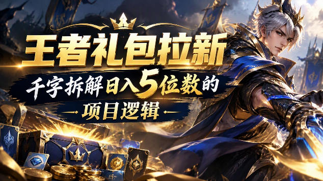 王者游戏礼包拉新_千字拆解日入5位数的项目逻辑瀚萌资源网-网赚网-网赚项目网-虚拟资源网-国学资源网-易学资源网-本站有全网最新网赚项目-易学课程资源-中医课程资源的在线下载网站！瀚萌资源网