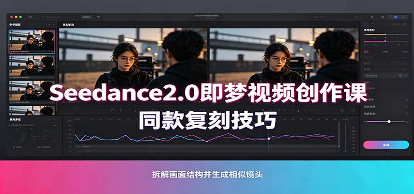 Seedance2.0即梦视频创作课：剧本式视频制作，同款复刻技巧，多行业案例落地教学瀚萌资源网-网赚网-网赚项目网-虚拟资源网-国学资源网-易学资源网-本站有全网最新网赚项目-易学课程资源-中医课程资源的在线下载网站！瀚萌资源网
