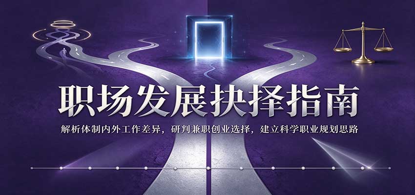 职场发展抉择指南：解析体制内外工作差异，研判兼职创业选择，建立科学职业规划思路瀚萌资源网-网赚网-网赚项目网-虚拟资源网-国学资源网-易学资源网-本站有全网最新网赚项目-易学课程资源-中医课程资源的在线下载网站！瀚萌资源网