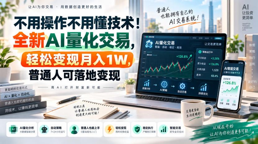 不用操作不用懂技术！全新AI量化交易，轻松变现月入1W，普通人可落地变现！【揭秘】瀚萌资源网-网赚网-网赚项目网-虚拟资源网-国学资源网-易学资源网-本站有全网最新网赚项目-易学课程资源-中医课程资源的在线下载网站！瀚萌资源网