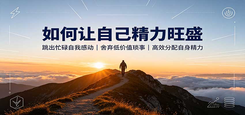 如何让自己精力旺盛：跳出忙碌自我感动，舍弃低价值琐事，高效分配自身精力瀚萌资源网-网赚网-网赚项目网-虚拟资源网-国学资源网-易学资源网-本站有全网最新网赚项目-易学课程资源-中医课程资源的在线下载网站！瀚萌资源网