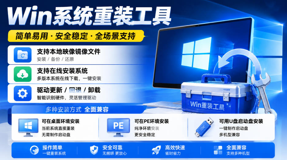 Win系统重装工具，支持本地映像镜像文件安装备份，简单易用-安全稳定-全场景支持瀚萌资源网-网赚网-网赚项目网-虚拟资源网-国学资源网-易学资源网-本站有全网最新网赚项目-易学课程资源-中医课程资源的在线下载网站！瀚萌资源网
