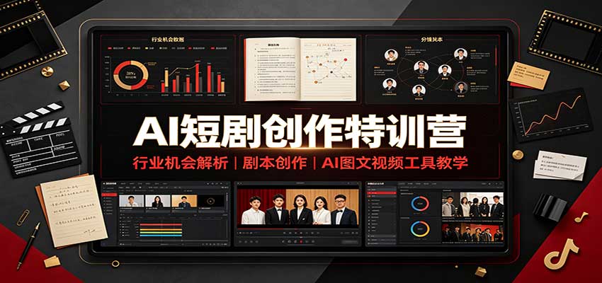 AI短剧创作特训营：行业机会解析，剧本创作，AI图文视频工具教学（文字版）瀚萌资源网-网赚网-网赚项目网-虚拟资源网-国学资源网-易学资源网-本站有全网最新网赚项目-易学课程资源-中医课程资源的在线下载网站！瀚萌资源网