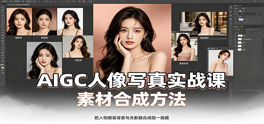 AIGC人像写真实战课：软件平台部署筹备，素材合成方法，多题材写真案例瀚萌资源网-网赚网-网赚项目网-虚拟资源网-国学资源网-易学资源网-本站有全网最新网赚项目-易学课程资源-中医课程资源的在线下载网站！瀚萌资源网