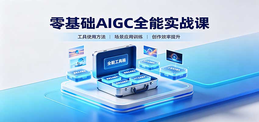 零基础AIGC全能实战课：覆盖绘画、影音、PPT、小说多场景AI创作瀚萌资源网-网赚网-网赚项目网-虚拟资源网-国学资源网-易学资源网-本站有全网最新网赚项目-易学课程资源-中医课程资源的在线下载网站！瀚萌资源网