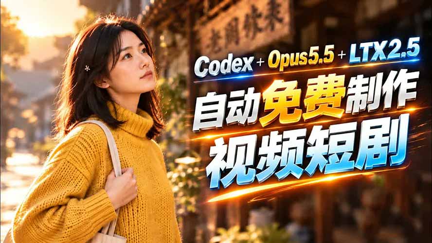 （21266期）Codex 出图 + 免费 LTX-2.5 生成视频，Claude Opus 5.5 全自动剪出 1 分钟情感短剧《停了的表》瀚萌资源网-网赚网-网赚项目网-虚拟资源网-国学资源网-易学资源网-本站有全网最新网赚项目-易学课程资源-中医课程资源的在线下载网站！瀚萌资源网
