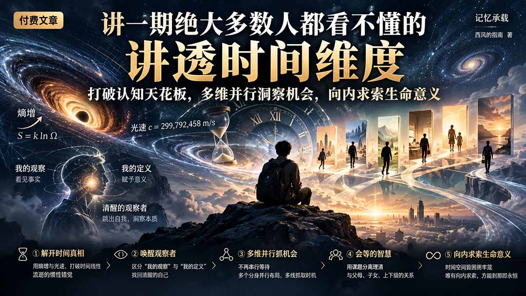 （21267期）付费文章：讲一期绝大多数人都看不懂的，讲透时间维度，打破认知天花板，多维并行洞察机会，向内求索生命意义瀚萌资源网-网赚网-网赚项目网-虚拟资源网-国学资源网-易学资源网-本站有全网最新网赚项目-易学课程资源-中医课程资源的在线下载网站！瀚萌资源网