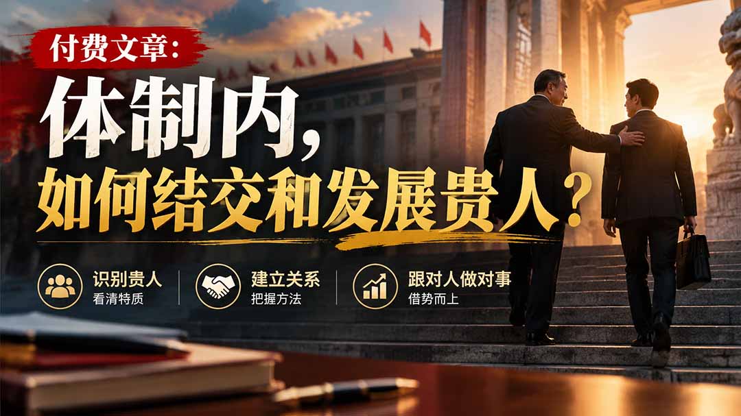 （20750期）【无水印】付费文章：体制内，如何结交和发展贵人?瀚萌资源网-网赚网-网赚项目网-虚拟资源网-国学资源网-易学资源网-本站有全网最新网赚项目-易学课程资源-中医课程资源的在线下载网站！瀚萌资源网