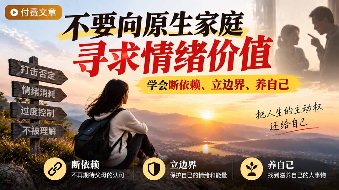 （21132期）付费文章：不要向原生家庭寻求情绪价值，学会断依赖、立边界、养自己瀚萌资源网-网赚网-网赚项目网-虚拟资源网-国学资源网-易学资源网-本站有全网最新网赚项目-易学课程资源-中医课程资源的在线下载网站！瀚萌资源网