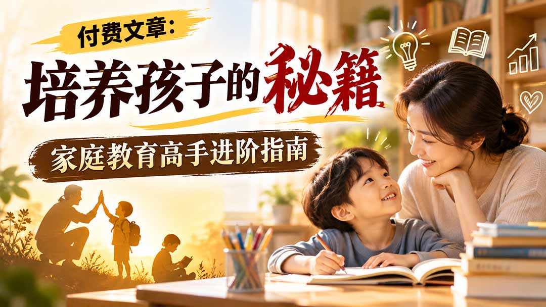 （20919期）付费文章：培养孩子的秘籍，家庭教育高手进阶指南瀚萌资源网-网赚网-网赚项目网-虚拟资源网-国学资源网-易学资源网-本站有全网最新网赚项目-易学课程资源-中医课程资源的在线下载网站！瀚萌资源网