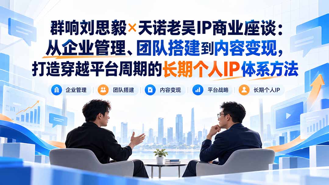 （20771期）群响刘思毅×天诺老吴IP商业座谈：从企业管理、团队搭建到内容变现，打造穿越平台周期的长期个人IP体系方法瀚萌资源网-网赚网-网赚项目网-虚拟资源网-国学资源网-易学资源网-本站有全网最新网赚项目-易学课程资源-中医课程资源的在线下载网站！瀚萌资源网