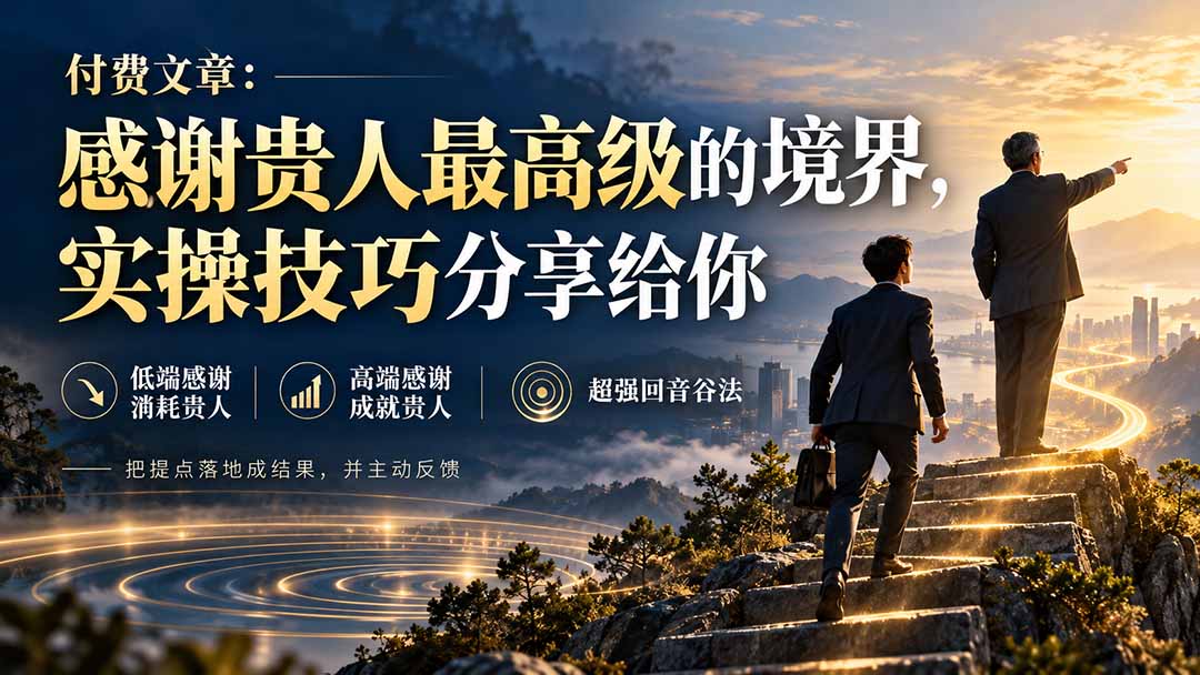 （20871期）付费文章：感谢贵人最高级的境界，实操技巧分享给你瀚萌资源网-网赚网-网赚项目网-虚拟资源网-国学资源网-易学资源网-本站有全网最新网赚项目-易学课程资源-中医课程资源的在线下载网站！瀚萌资源网
