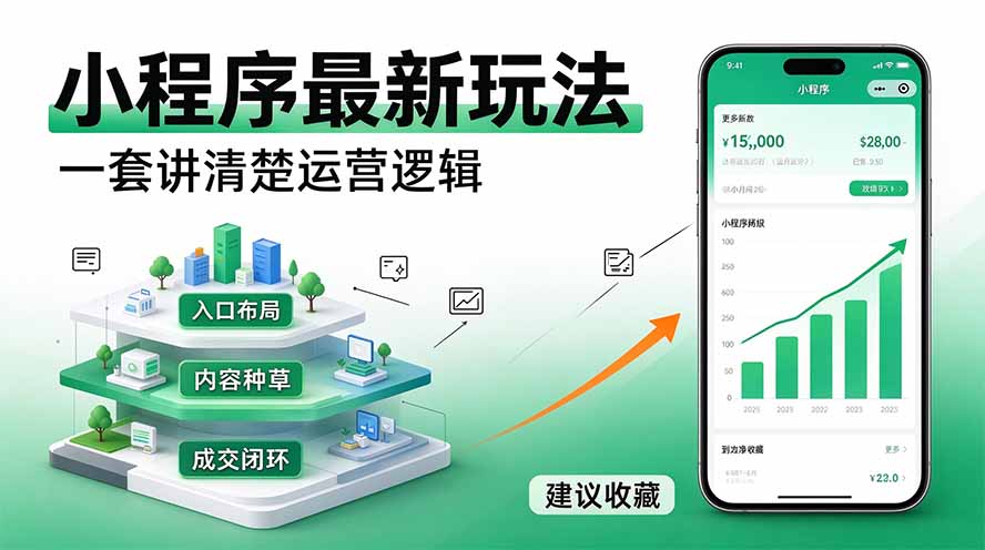 （20876期）微信小程序最新玩法   四种收益来源，单日收入400+瀚萌资源网-网赚网-网赚项目网-虚拟资源网-国学资源网-易学资源网-本站有全网最新网赚项目-易学课程资源-中医课程资源的在线下载网站！瀚萌资源网