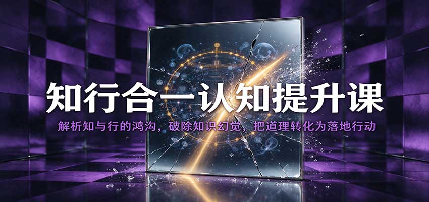 知行合一认知提升课：解析知与行的鸿沟，破除知识幻觉，把道理转化为落地行动瀚萌资源网-网赚网-网赚项目网-虚拟资源网-国学资源网-易学资源网-本站有全网最新网赚项目-易学课程资源-中医课程资源的在线下载网站！瀚萌资源网