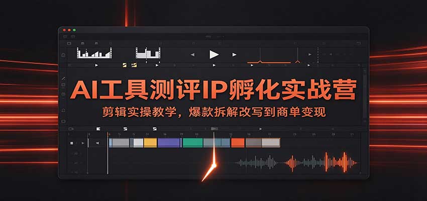 AI工具测评IP孵化实战营：剪辑实操教学，爆款拆解改写到商单变现瀚萌资源网-网赚网-网赚项目网-虚拟资源网-国学资源网-易学资源网-本站有全网最新网赚项目-易学课程资源-中医课程资源的在线下载网站！瀚萌资源网