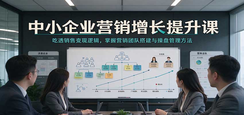 中小企业营销增长提升课：吃透销售变现逻辑，掌握营销团队搭建与操盘管理方法瀚萌资源网-网赚网-网赚项目网-虚拟资源网-国学资源网-易学资源网-本站有全网最新网赚项目-易学课程资源-中医课程资源的在线下载网站！瀚萌资源网