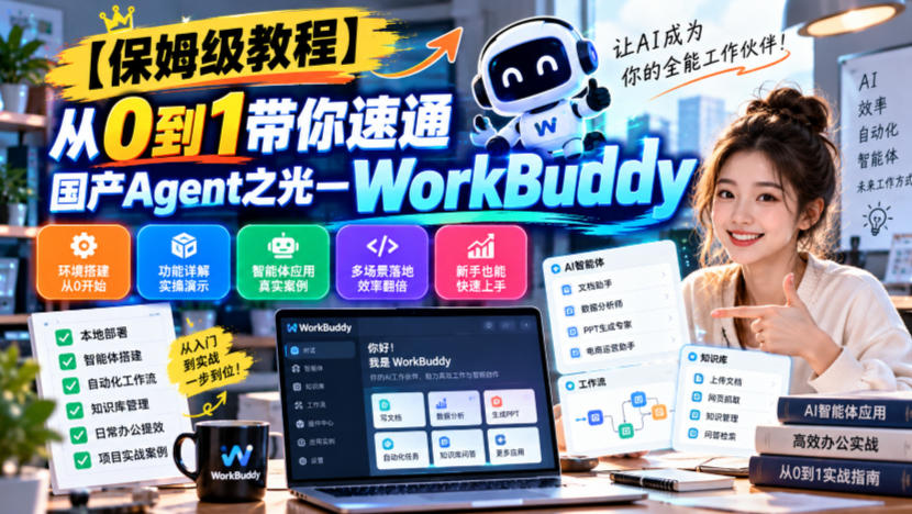 【保姆级教程】从0到1带你速通国产Agent之光—WorkBuddy【文档】瀚萌资源网-网赚网-网赚项目网-虚拟资源网-国学资源网-易学资源网-本站有全网最新网赚项目-易学课程资源-中医课程资源的在线下载网站！瀚萌资源网