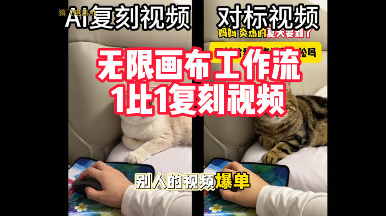 宠物带货视频复刻，无限画布工作流1比1，不用拍摄、不用布景、不用真人出镜，几分钟就能做出一条专业带货视频瀚萌资源网-网赚网-网赚项目网-虚拟资源网-国学资源网-易学资源网-本站有全网最新网赚项目-易学课程资源-中医课程资源的在线下载网站！瀚萌资源网