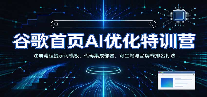 谷歌首页AI优化特训营：AI工具赋能SEO，次级站点搭建，寄生站与品牌栈排名打法瀚萌资源网-网赚网-网赚项目网-虚拟资源网-国学资源网-易学资源网-本站有全网最新网赚项目-易学课程资源-中医课程资源的在线下载网站！瀚萌资源网