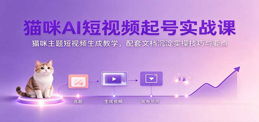 图片[1]瀚萌资源网-网赚网-网赚项目网-虚拟资源网-国学资源网-易学资源网-本站有全网最新网赚项目-易学课程资源-中医课程资源的在线下载网站！猫咪AI短视频起号实战课：猫咪主题短视频生成教学，配套文档沉淀实操技巧与要点瀚萌资源网-网赚网-网赚项目网-虚拟资源网-国学资源网-易学资源网-本站有全网最新网赚项目-易学课程资源-中医课程资源的在线下载网站！瀚萌资源网