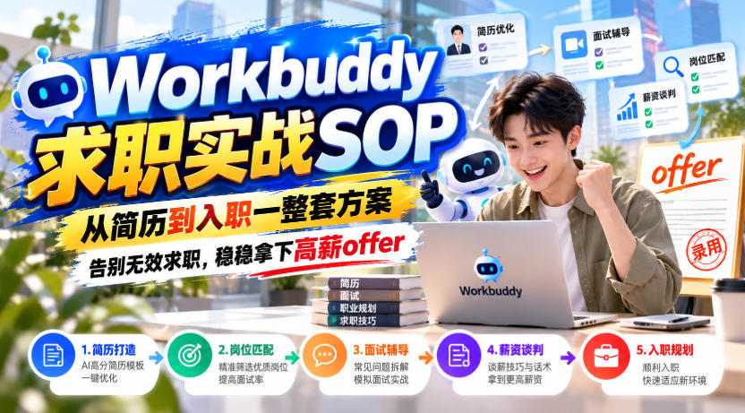 图片[1]瀚萌资源网-网赚网-网赚项目网-虚拟资源网-国学资源网-易学资源网-本站有全网最新网赚项目-易学课程资源-中医课程资源的在线下载网站！Workbuddy求职实战SOP，从简历到入职一整套方案，告别无效求职，稳稳拿下高薪offer瀚萌资源网-网赚网-网赚项目网-虚拟资源网-国学资源网-易学资源网-本站有全网最新网赚项目-易学课程资源-中医课程资源的在线下载网站！瀚萌资源网