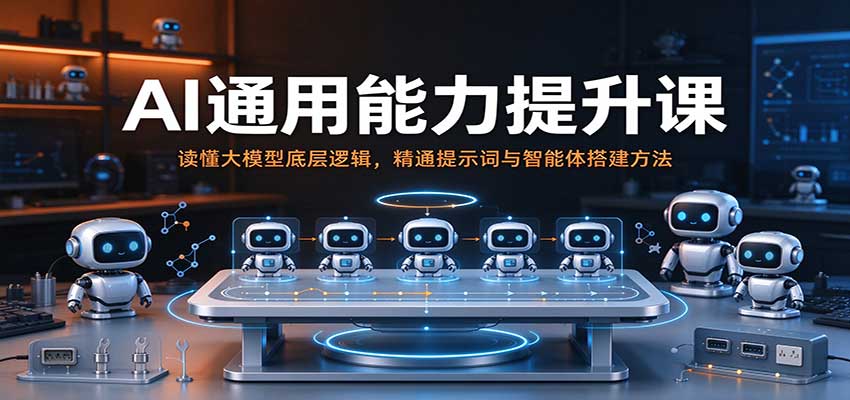 AI通用能力提升课：读懂大模型底层逻辑，精通提示词与智能体搭建方法瀚萌资源网-网赚网-网赚项目网-虚拟资源网-国学资源网-易学资源网-本站有全网最新网赚项目-易学课程资源-中医课程资源的在线下载网站！瀚萌资源网