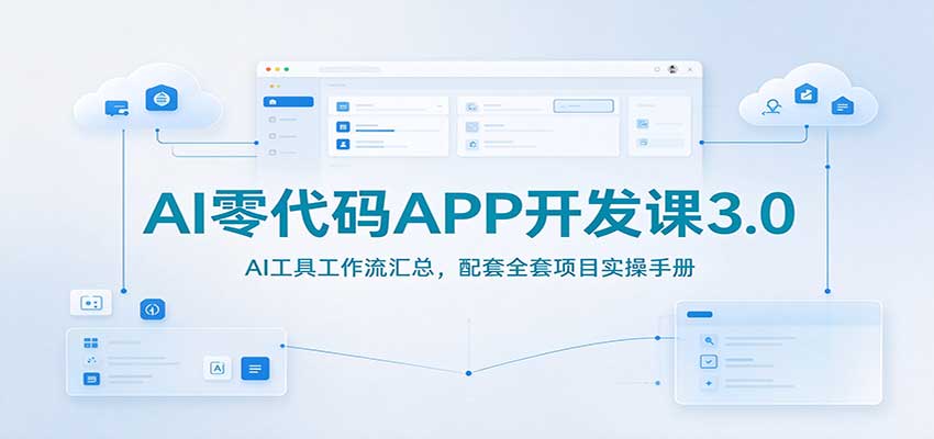 图片[1]瀚萌资源网-网赚网-网赚项目网-虚拟资源网-国学资源网-易学资源网-本站有全网最新网赚项目-易学课程资源-中医课程资源的在线下载网站！AI零代码APP开发课3.0：AI工具工作流汇总，配套全套项目实操手册瀚萌资源网-网赚网-网赚项目网-虚拟资源网-国学资源网-易学资源网-本站有全网最新网赚项目-易学课程资源-中医课程资源的在线下载网站！瀚萌资源网
