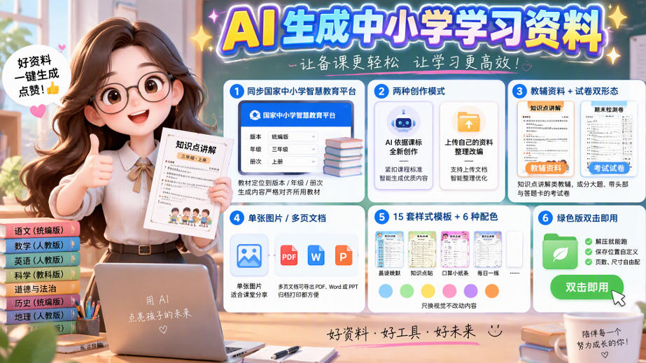 孩子的教辅别再乱买了：同步国家中小学智慧平台，AI一键生成图文教辅和试卷瀚萌资源网-网赚网-网赚项目网-虚拟资源网-国学资源网-易学资源网-本站有全网最新网赚项目-易学课程资源-中医课程资源的在线下载网站！瀚萌资源网