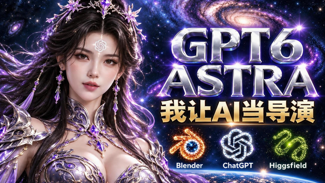 让GPT-6 Astra当导演！Higgsfield和Blender实战打造30秒玄幻精准运镜短片！瀚萌资源网-网赚网-网赚项目网-虚拟资源网-国学资源网-易学资源网-本站有全网最新网赚项目-易学课程资源-中医课程资源的在线下载网站！瀚萌资源网