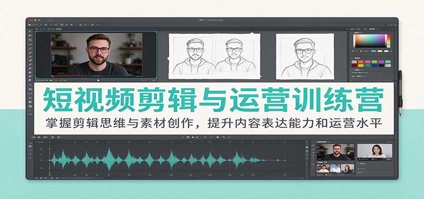 短视频剪辑与运营训练营：掌握剪辑思维与素材创作，提升内容表达能力和运营水平瀚萌资源网-网赚网-网赚项目网-虚拟资源网-国学资源网-易学资源网-本站有全网最新网赚项目-易学课程资源-中医课程资源的在线下载网站！瀚萌资源网