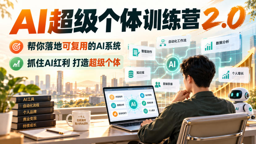 图片[1]瀚萌资源网-网赚网-网赚项目网-虚拟资源网-国学资源网-易学资源网-本站有全网最新网赚项目-易学课程资源-中医课程资源的在线下载网站！AI超级个体训练营2.0，帮你落地可复用的AI系统，抓住AI红利打造超级个体瀚萌资源网-网赚网-网赚项目网-虚拟资源网-国学资源网-易学资源网-本站有全网最新网赚项目-易学课程资源-中医课程资源的在线下载网站！瀚萌资源网