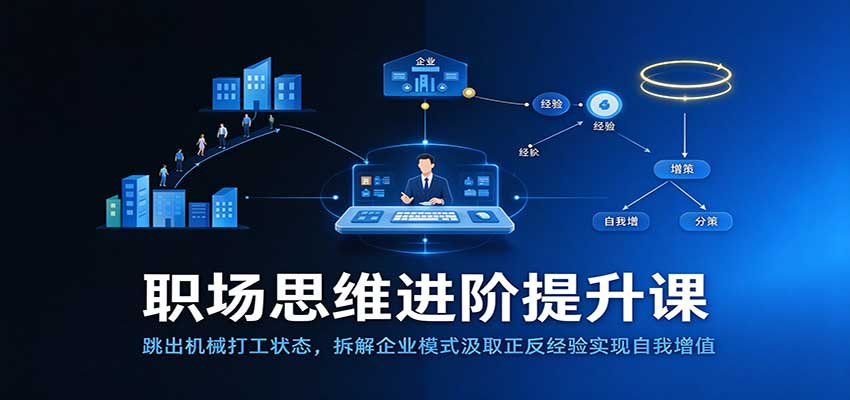 职场思维进阶提升：跳出机械打工状态，拆解企业模式汲取正反经验实现自我增值瀚萌资源网-网赚网-网赚项目网-虚拟资源网-国学资源网-易学资源网-本站有全网最新网赚项目-易学课程资源-中医课程资源的在线下载网站！瀚萌资源网