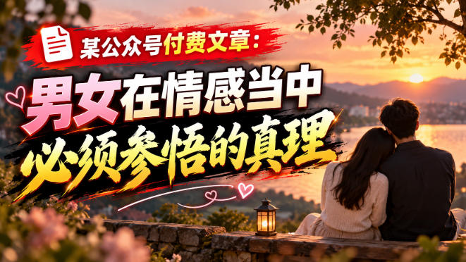 图片[1]瀚萌资源网-网赚网-网赚项目网-虚拟资源网-国学资源网-易学资源网-本站有全网最新网赚项目-易学课程资源-中医课程资源的在线下载网站！某公众号付费文章：男女在情感当中必须参悟的真理瀚萌资源网-网赚网-网赚项目网-虚拟资源网-国学资源网-易学资源网-本站有全网最新网赚项目-易学课程资源-中医课程资源的在线下载网站！瀚萌资源网